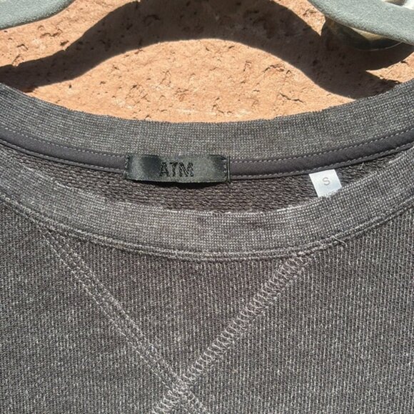 ATM Anthony Thomas Malillo Sweatshirt Dress Maxi Gray Size Small Long Sleeve - Picture 3 of 11